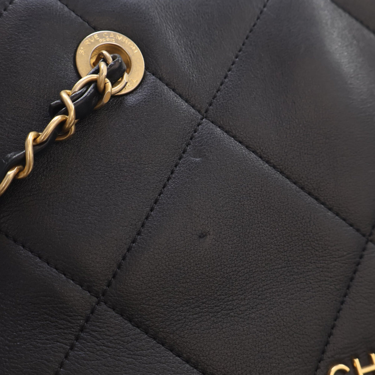 Chanel CC Quilted Lambskin Shopping Tote