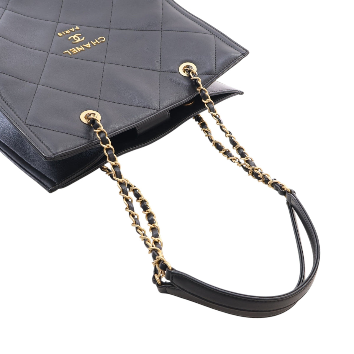 Chanel CC Quilted Lambskin Shopping Tote