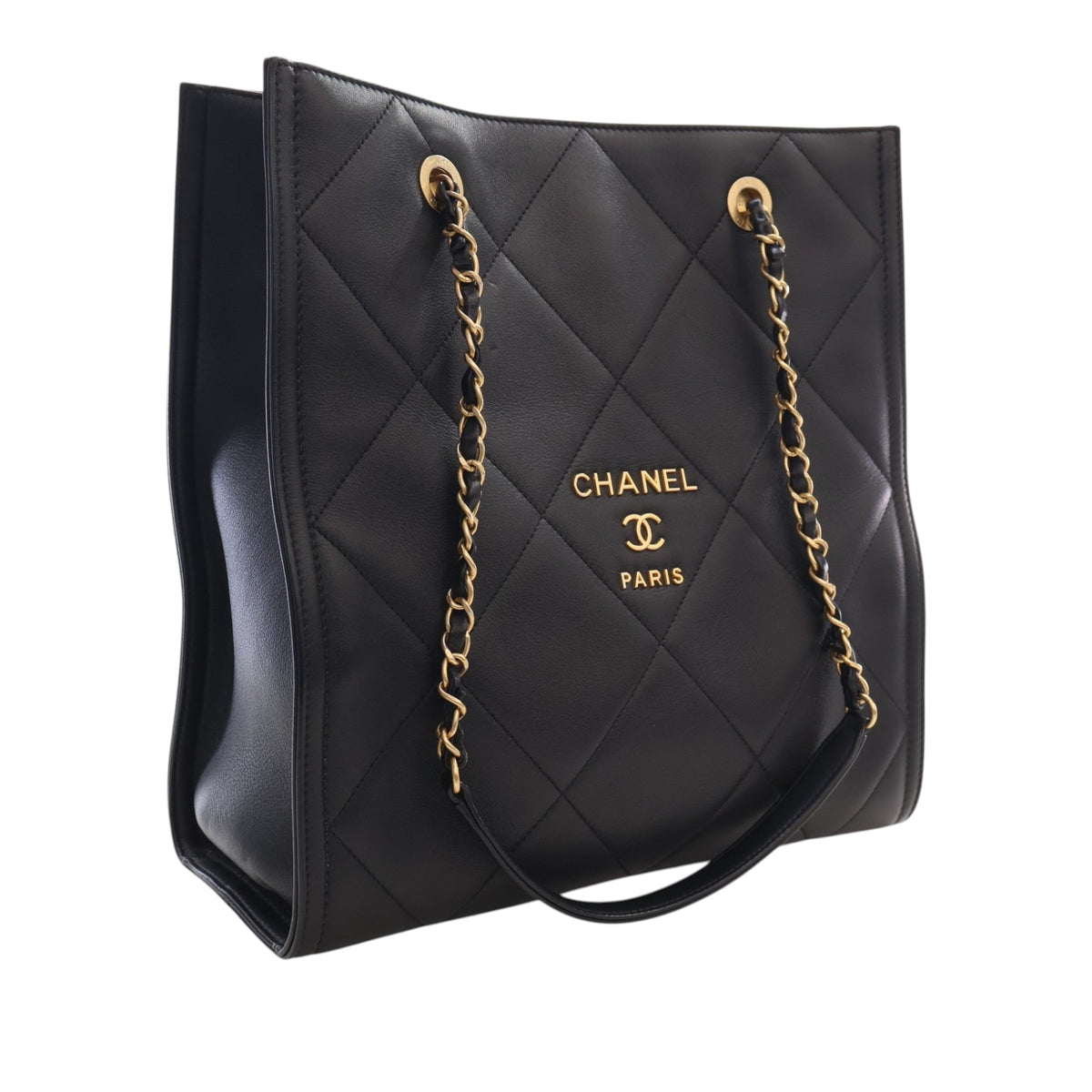 Chanel CC Quilted Lambskin Shopping Tote