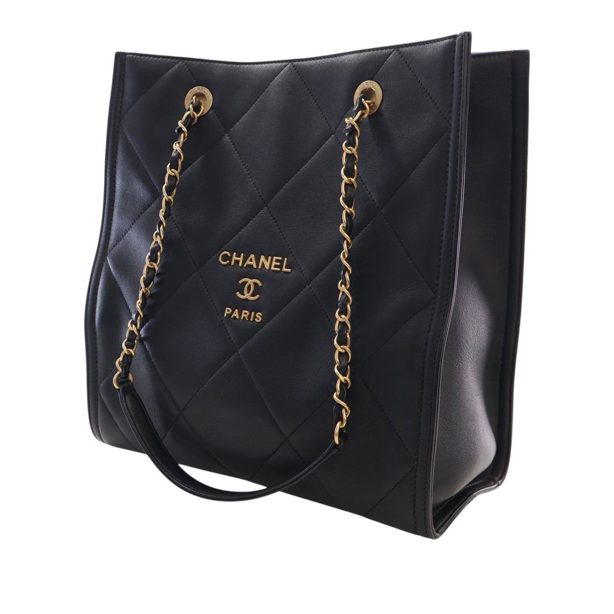 Chanel CC Quilted Lambskin Shopping Tote