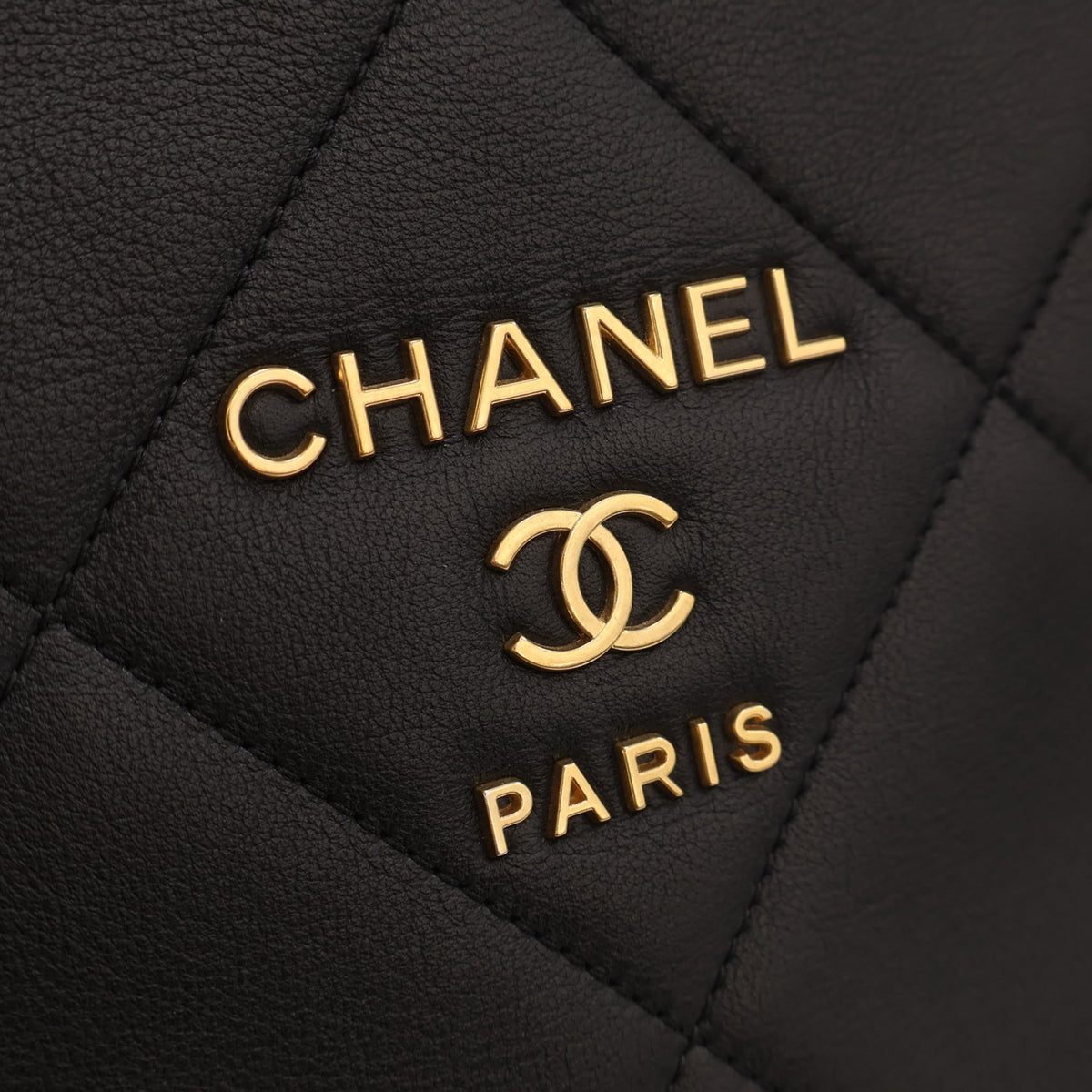 Chanel CC Quilted Lambskin Shopping Tote