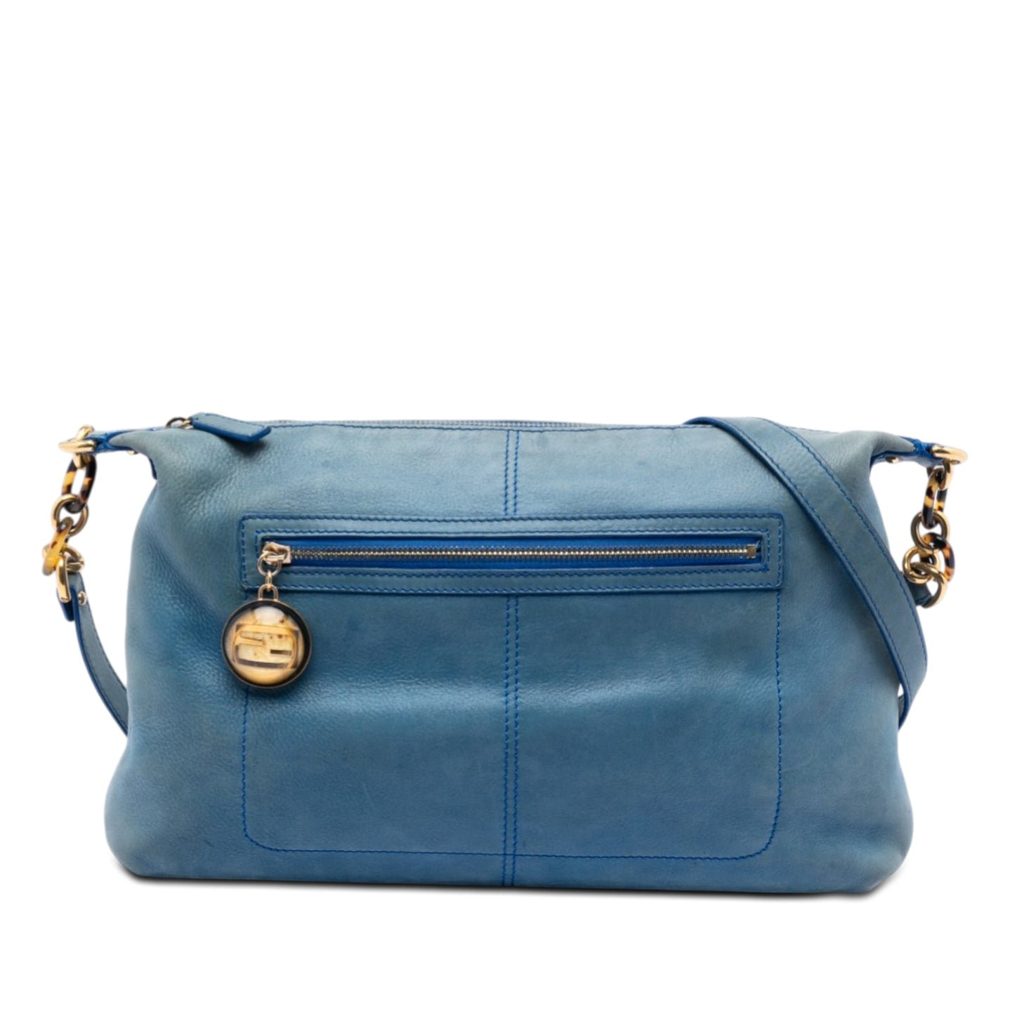 Fendi Metallic Calfskin Vitello Savana Forever Crossbody