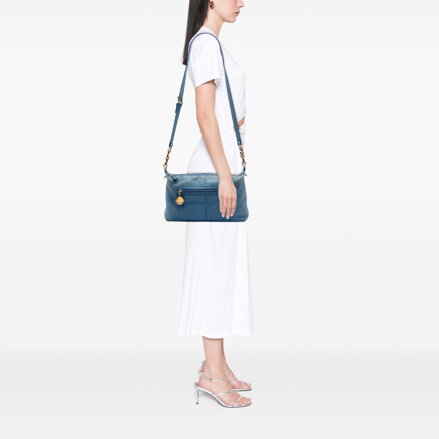 Fendi Metallic Calfskin Vitello Savana Forever Crossbody
