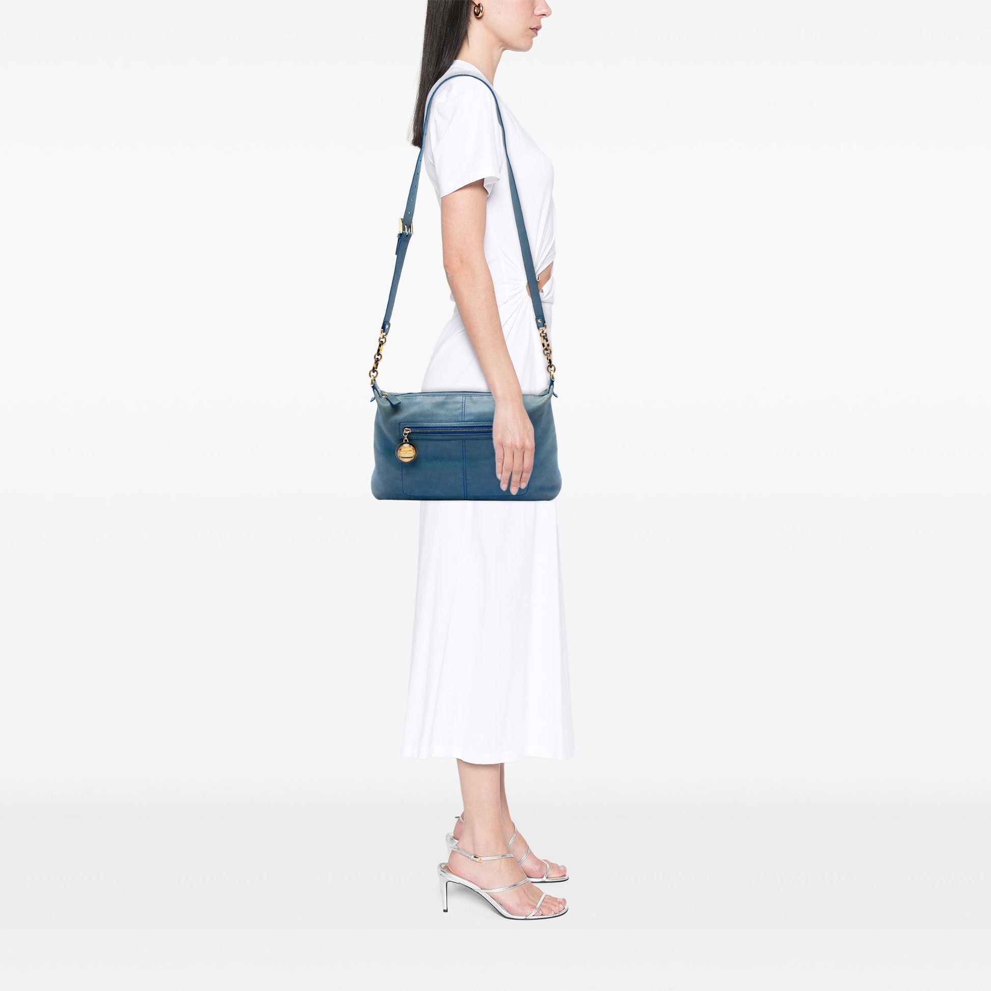 Fendi Metallic Calfskin Vitello Savana Forever Crossbody