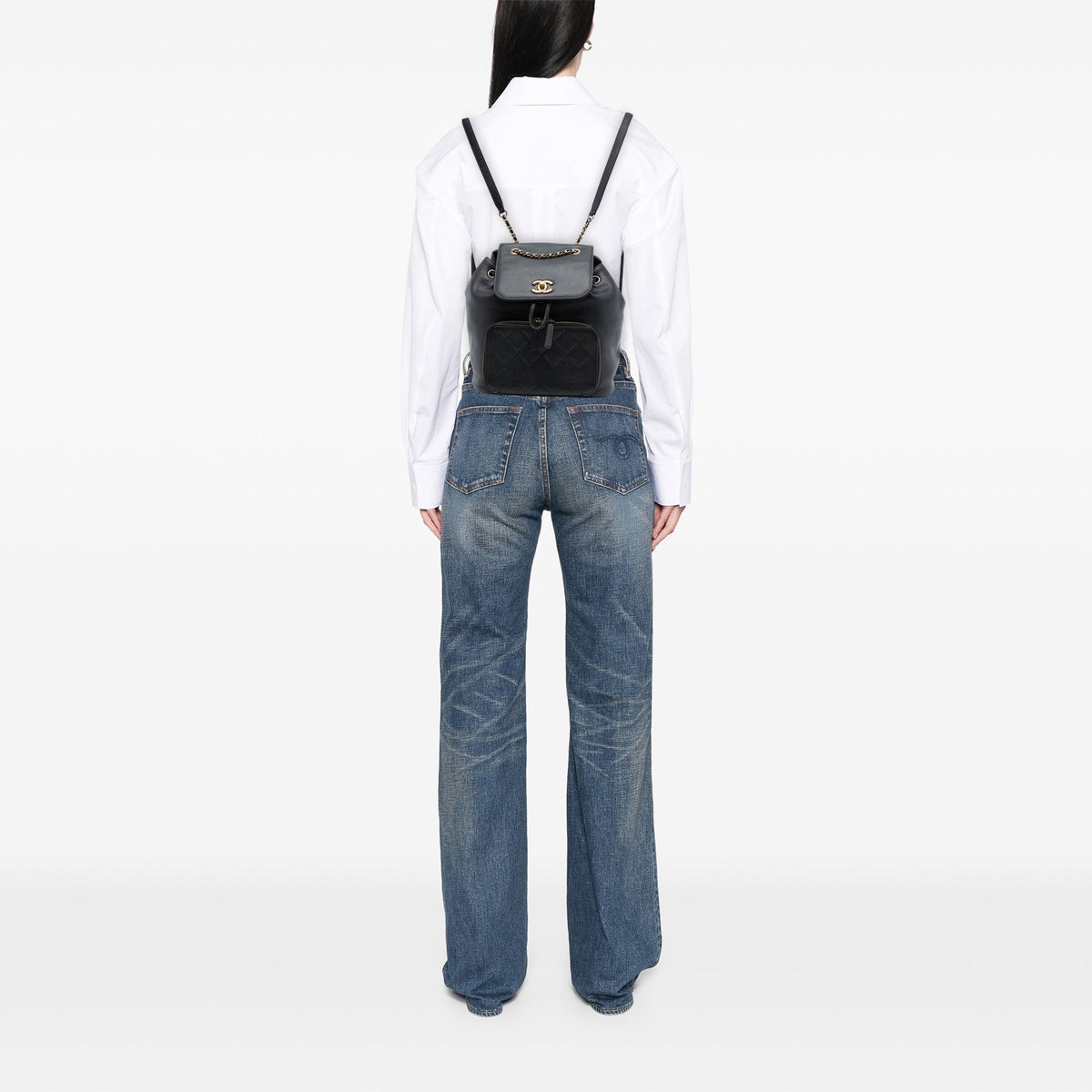 Chanel Caviar Business Affinity Backpack — Black