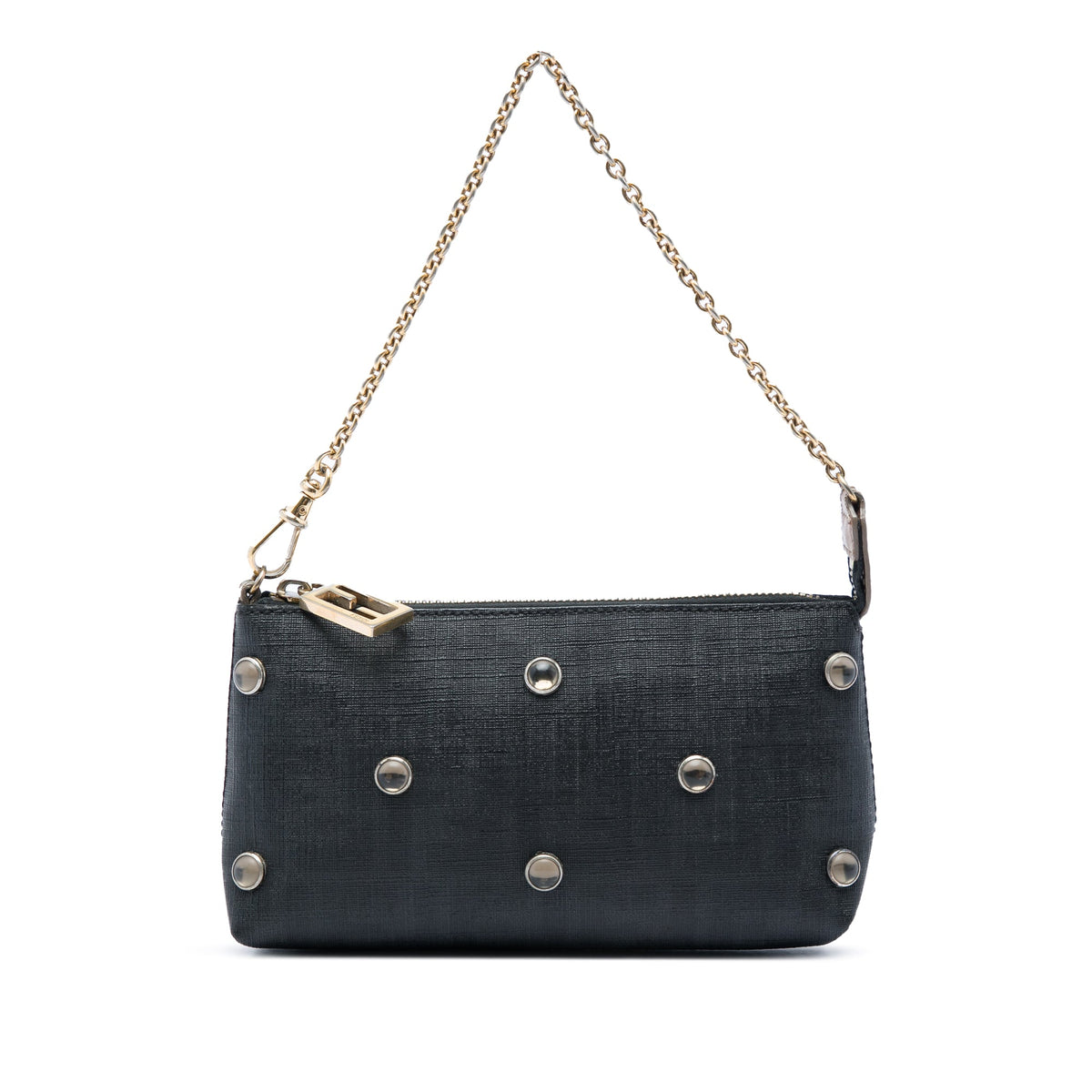 Fendi Studded Spalmati Chain Pochette