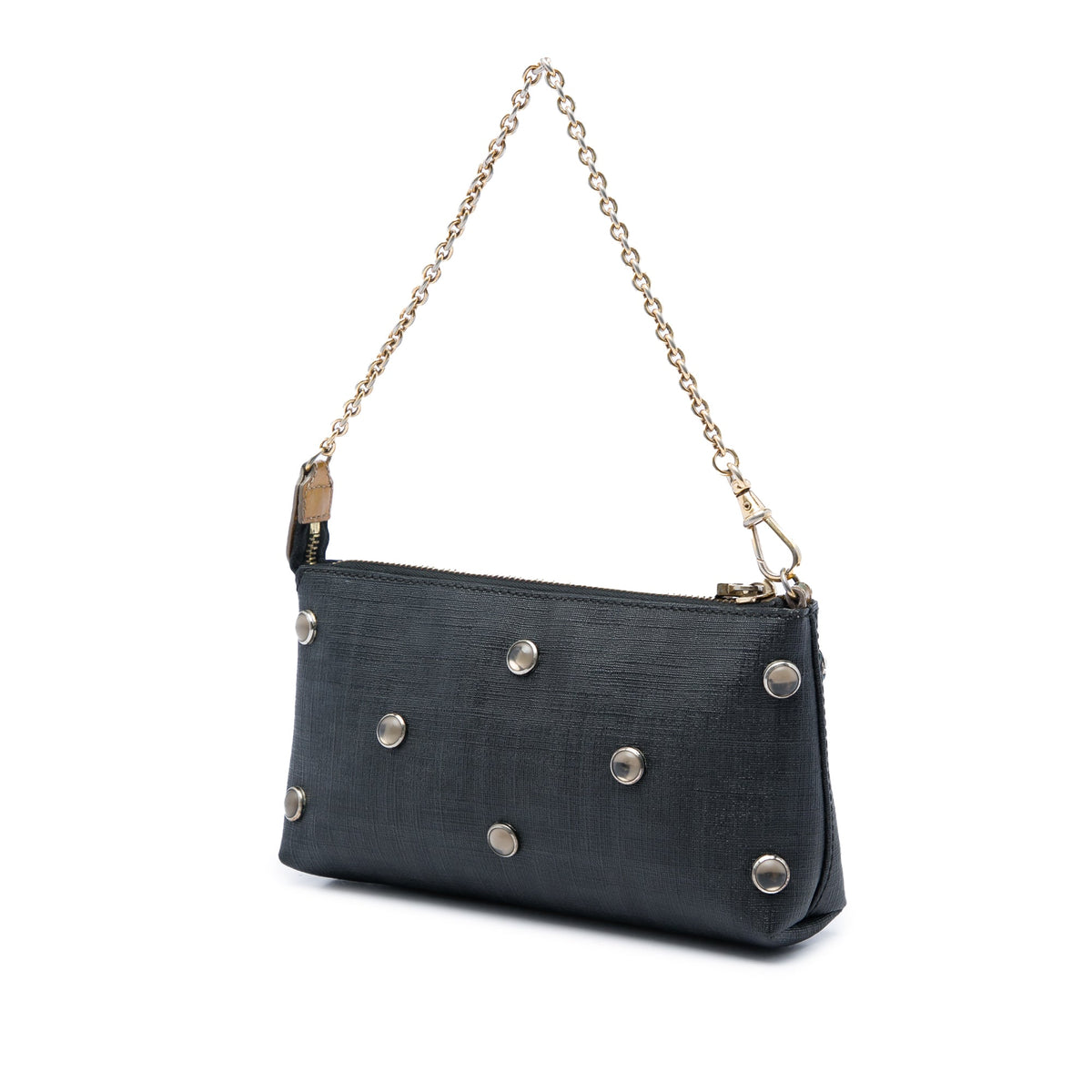 Fendi Studded Spalmati Chain Pochette
