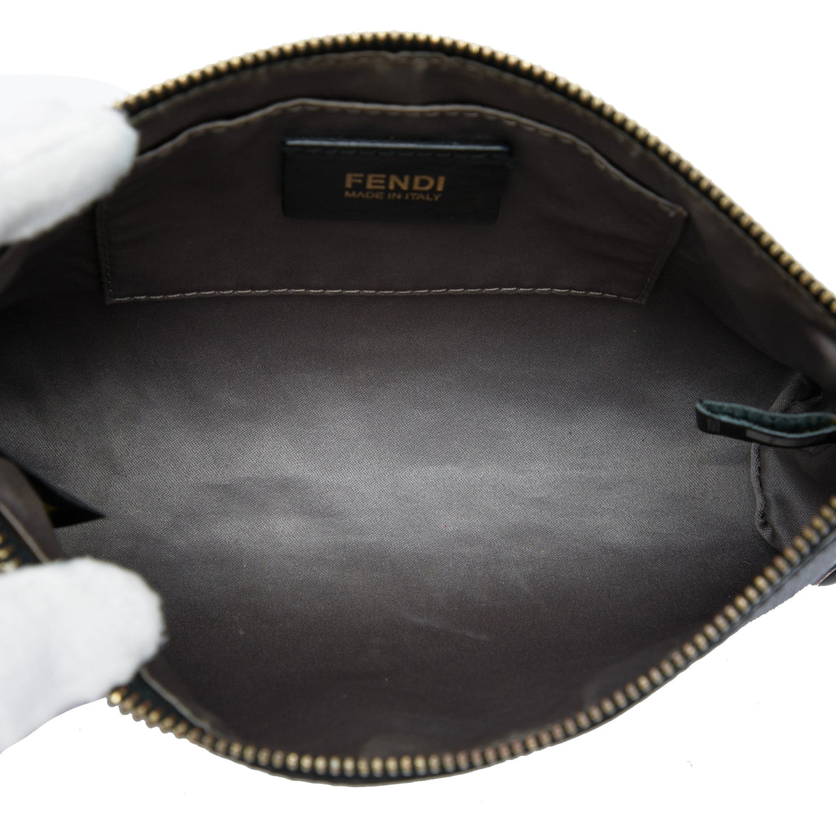 Fendi Studded Spalmati Chain Pochette