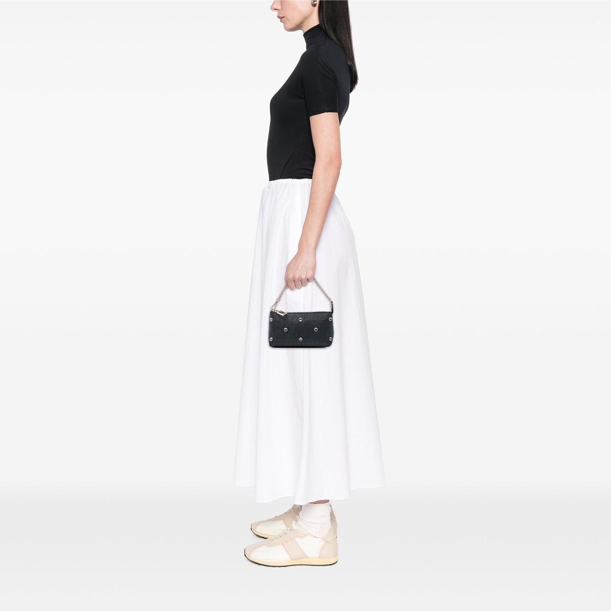 Fendi Studded Spalmati Chain Pochette