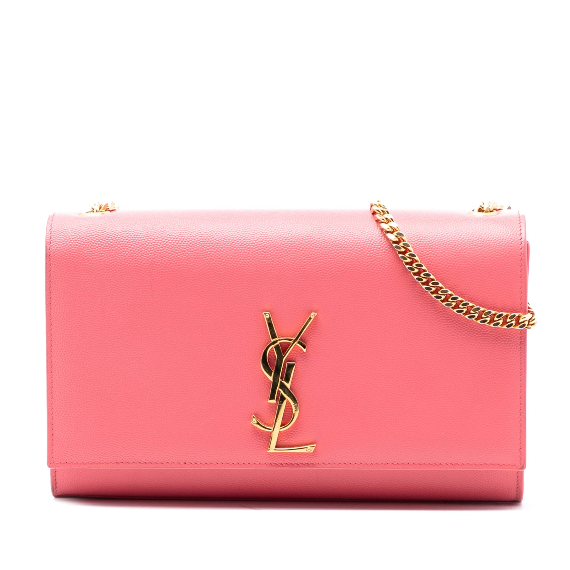 Saint Laurent Medium Grain De Poudre Monogram Kate Crossbody