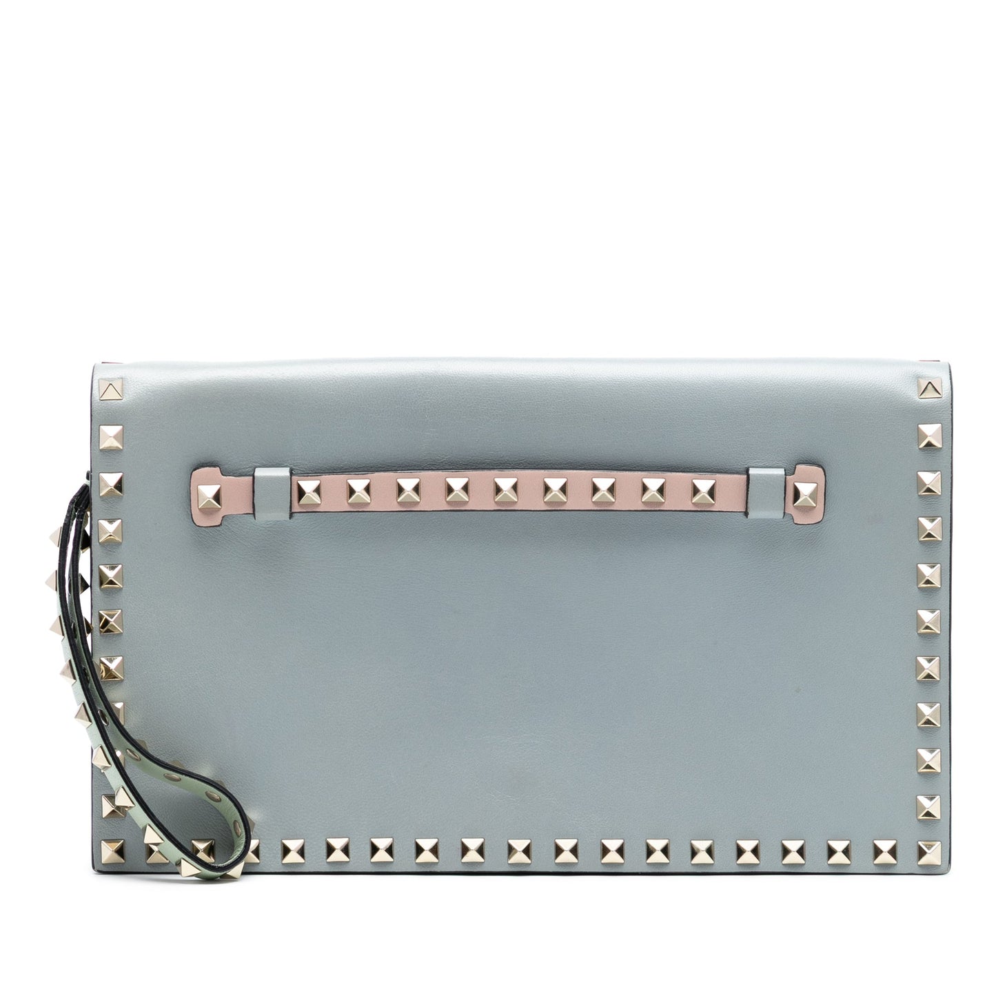 Valentino Tricolor Rockstud Wristlet Clutch