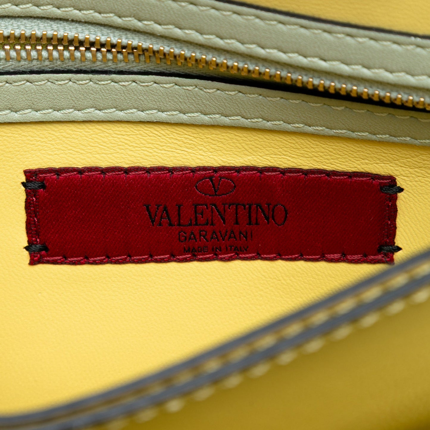 Valentino Tricolor Rockstud Wristlet Clutch