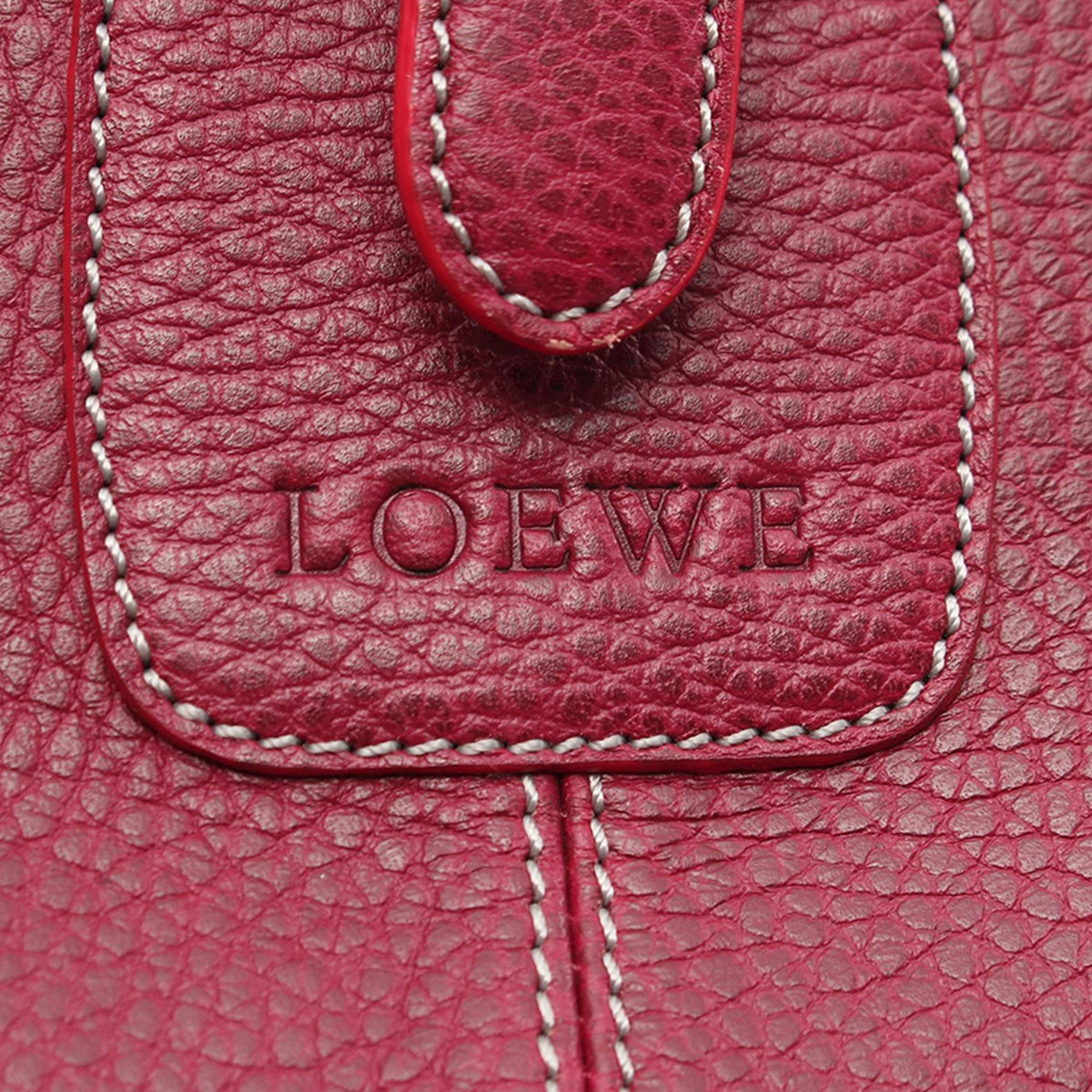 LOEWE Calf Leather Crossbody — Red