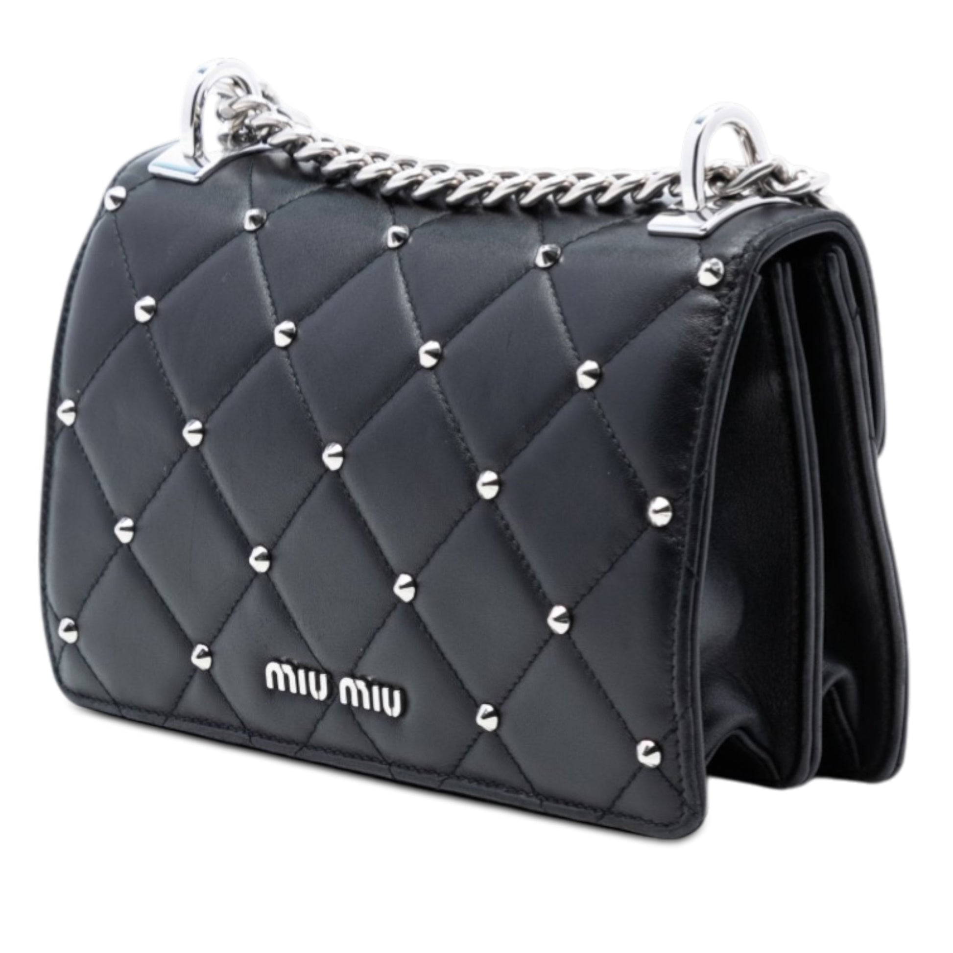 Studded Matelasse Nappa Flap Crossbody