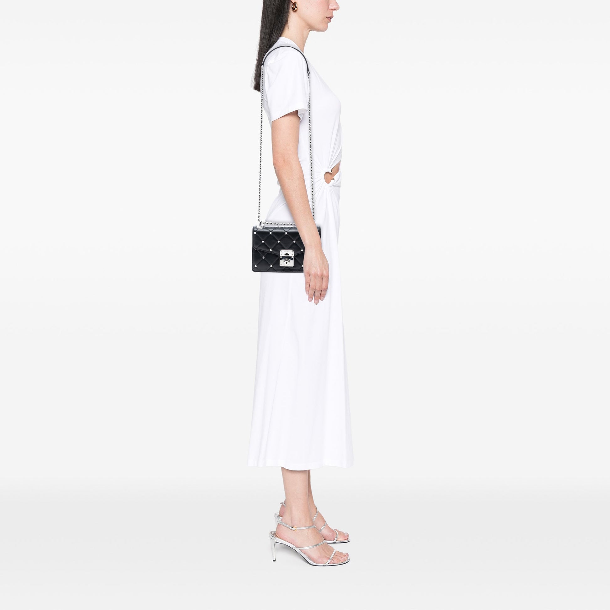 Studded Matelasse Nappa Flap Crossbody