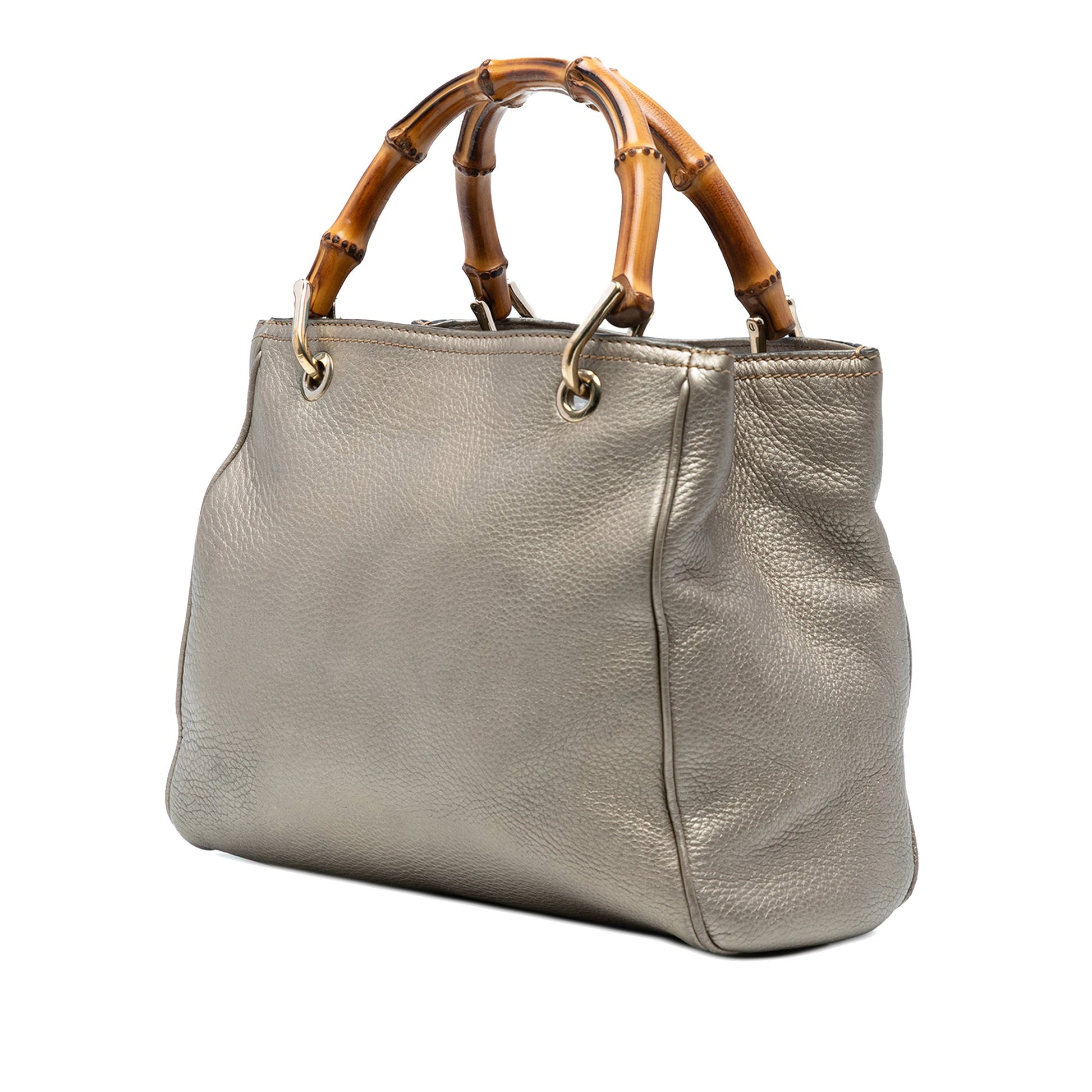 Gucci Small Calfskin Bamboo Shopper Satchel