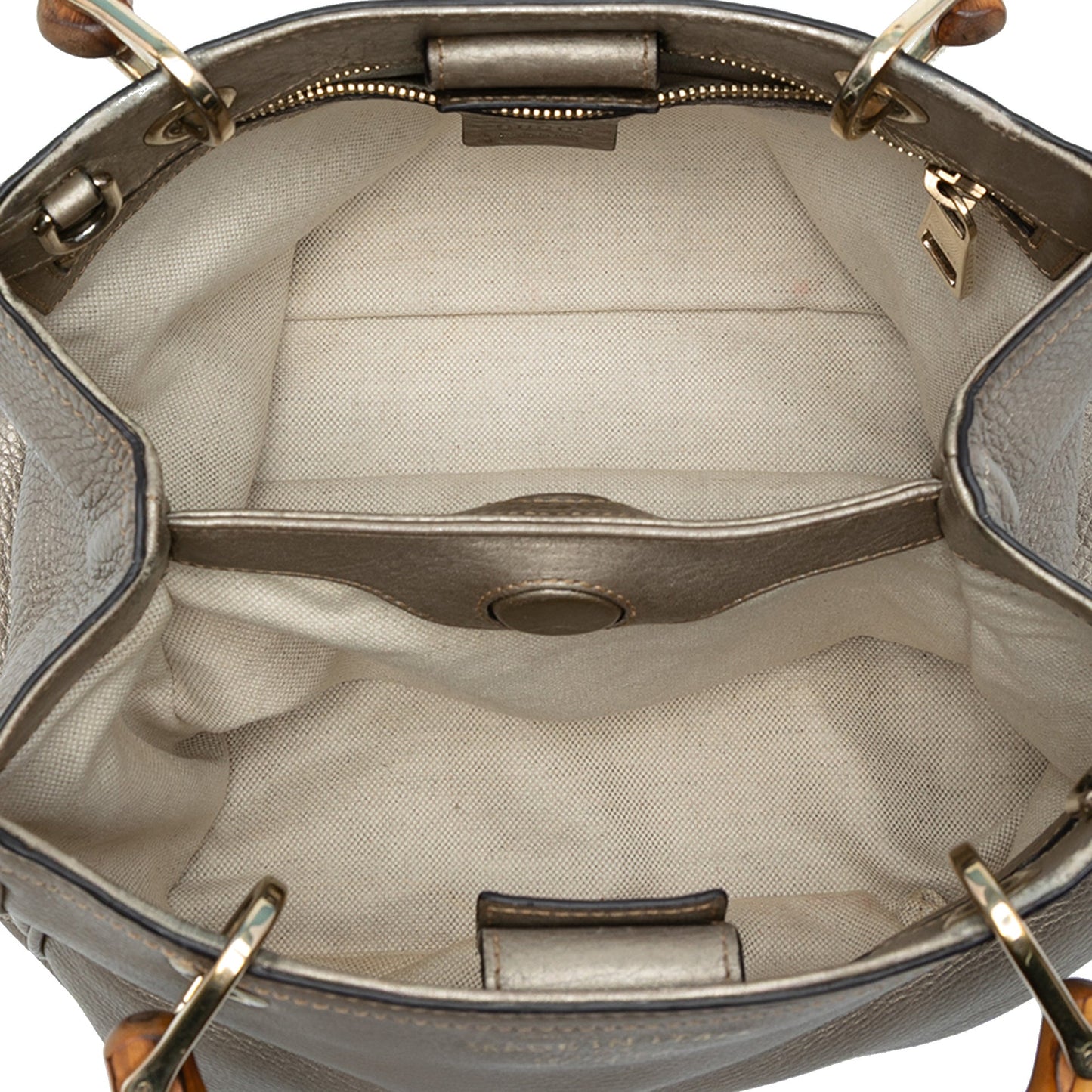 Gucci Small Calfskin Bamboo Shopper Satchel