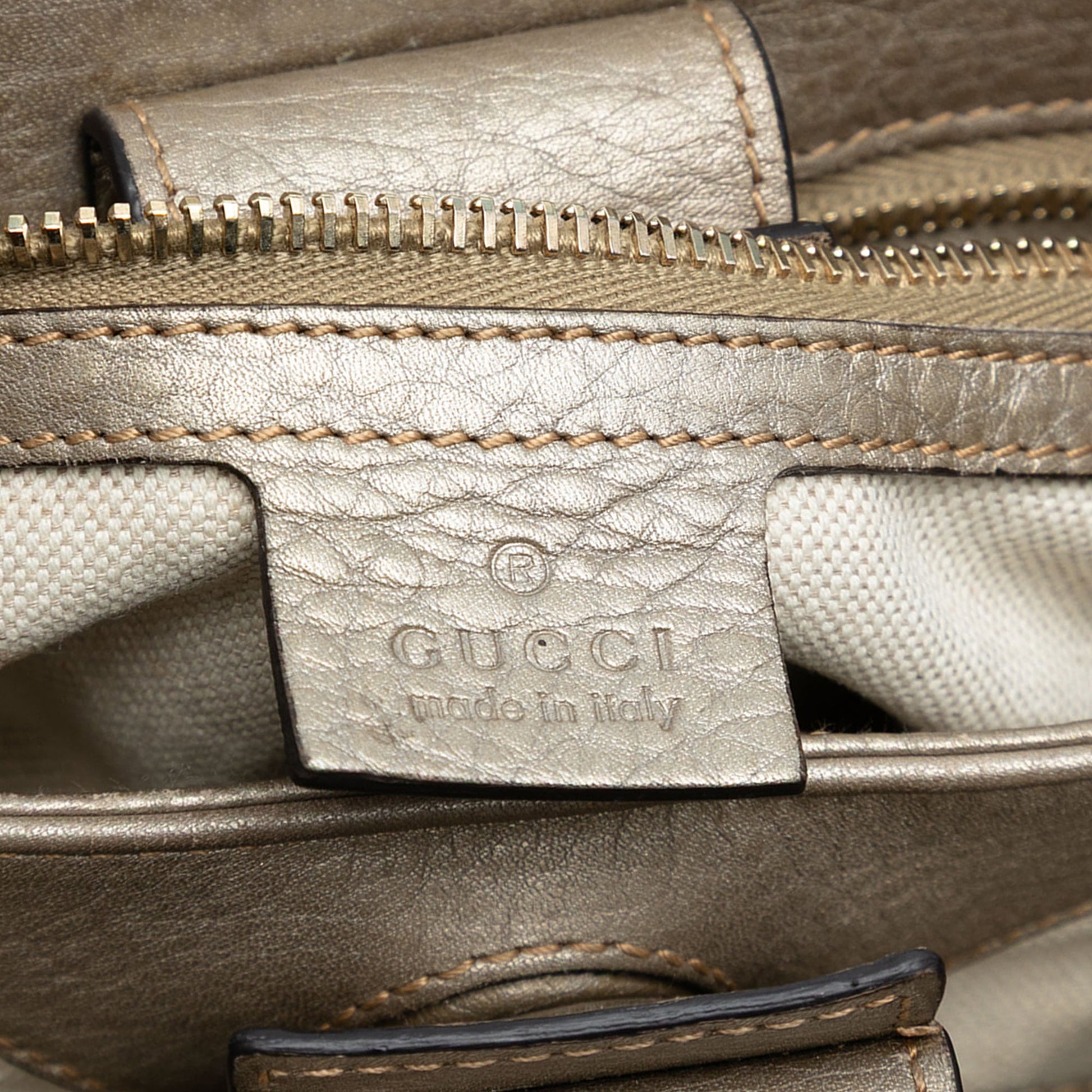 Gucci Small Calfskin Bamboo Shopper Satchel