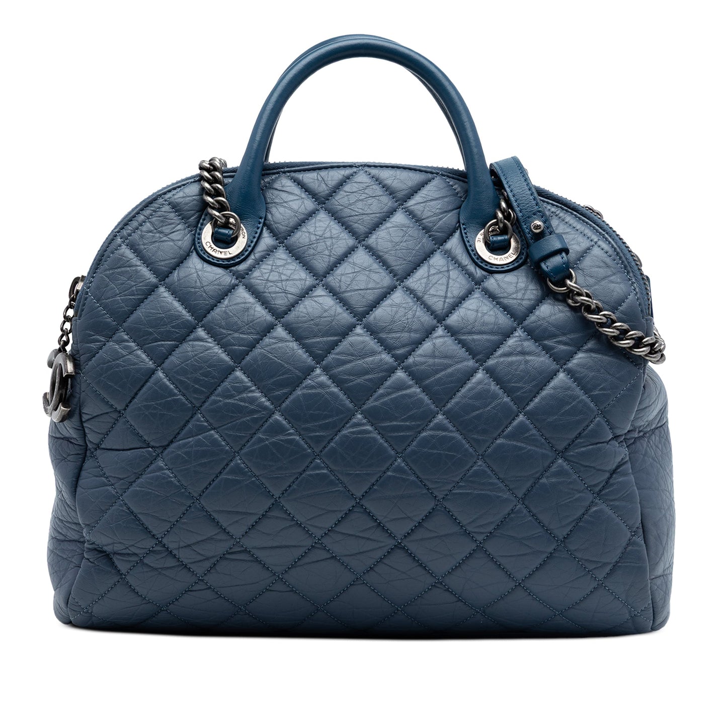 Chanel CC Quilted Aged Calfskin Bowling Bag