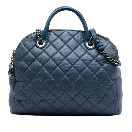 Chanel CC Quilted Aged Calfskin Bowling Bag
