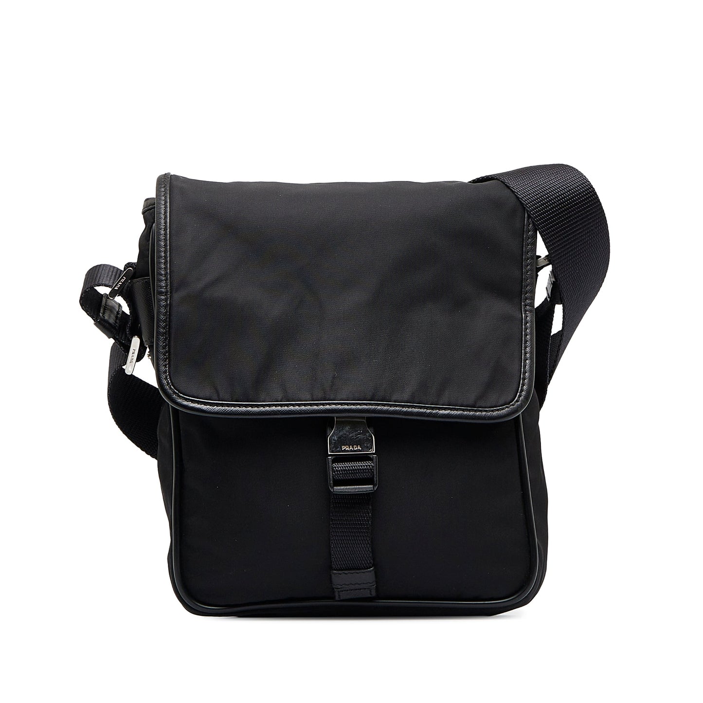 Prada Tessuto Buckle Messenger Bag