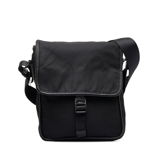 Prada Tessuto Buckle Messenger Bag