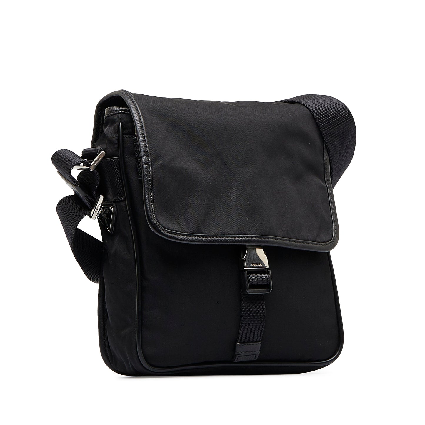Prada Tessuto Buckle Messenger Bag