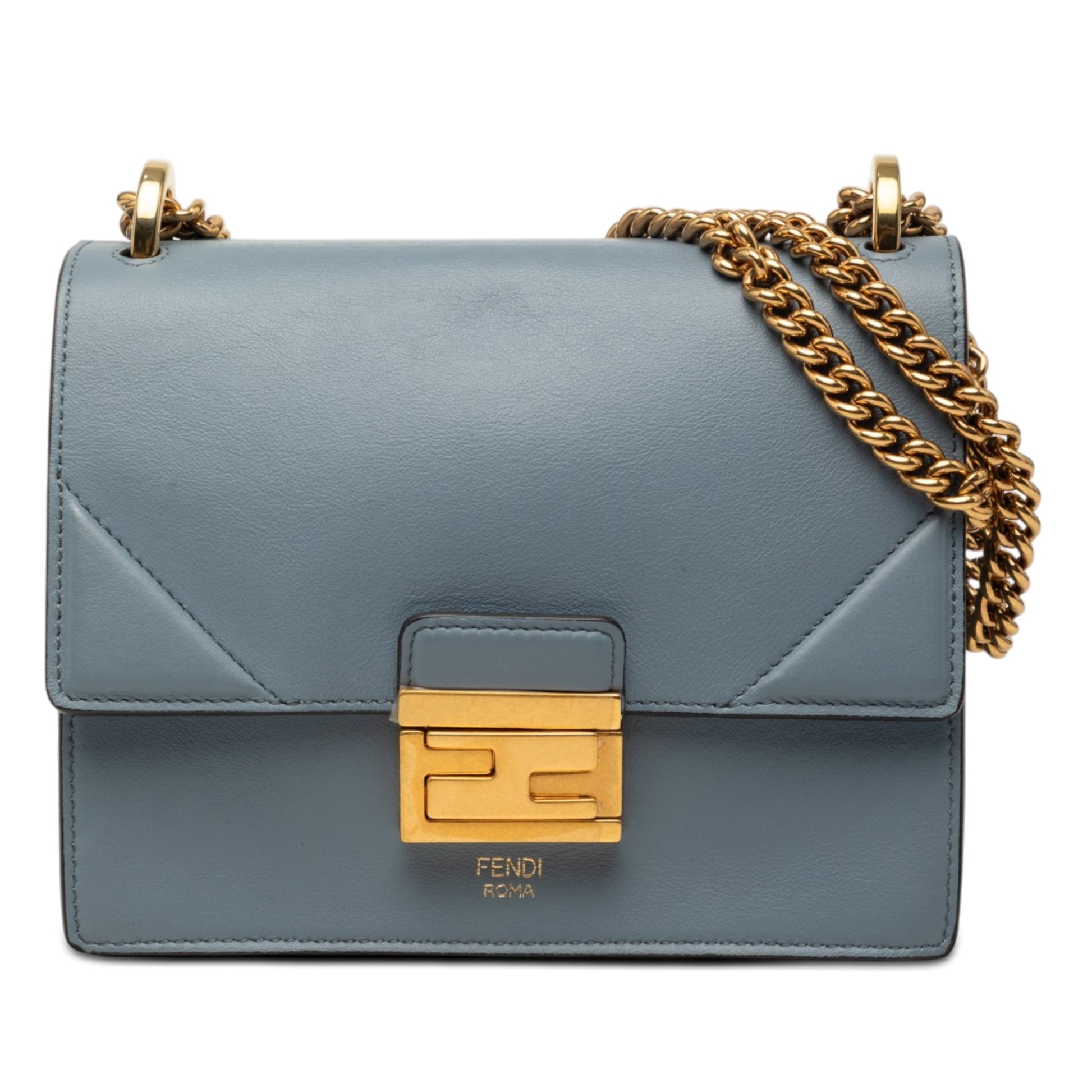 Fendi Small Leather Kan U Chain Shoulder Bag