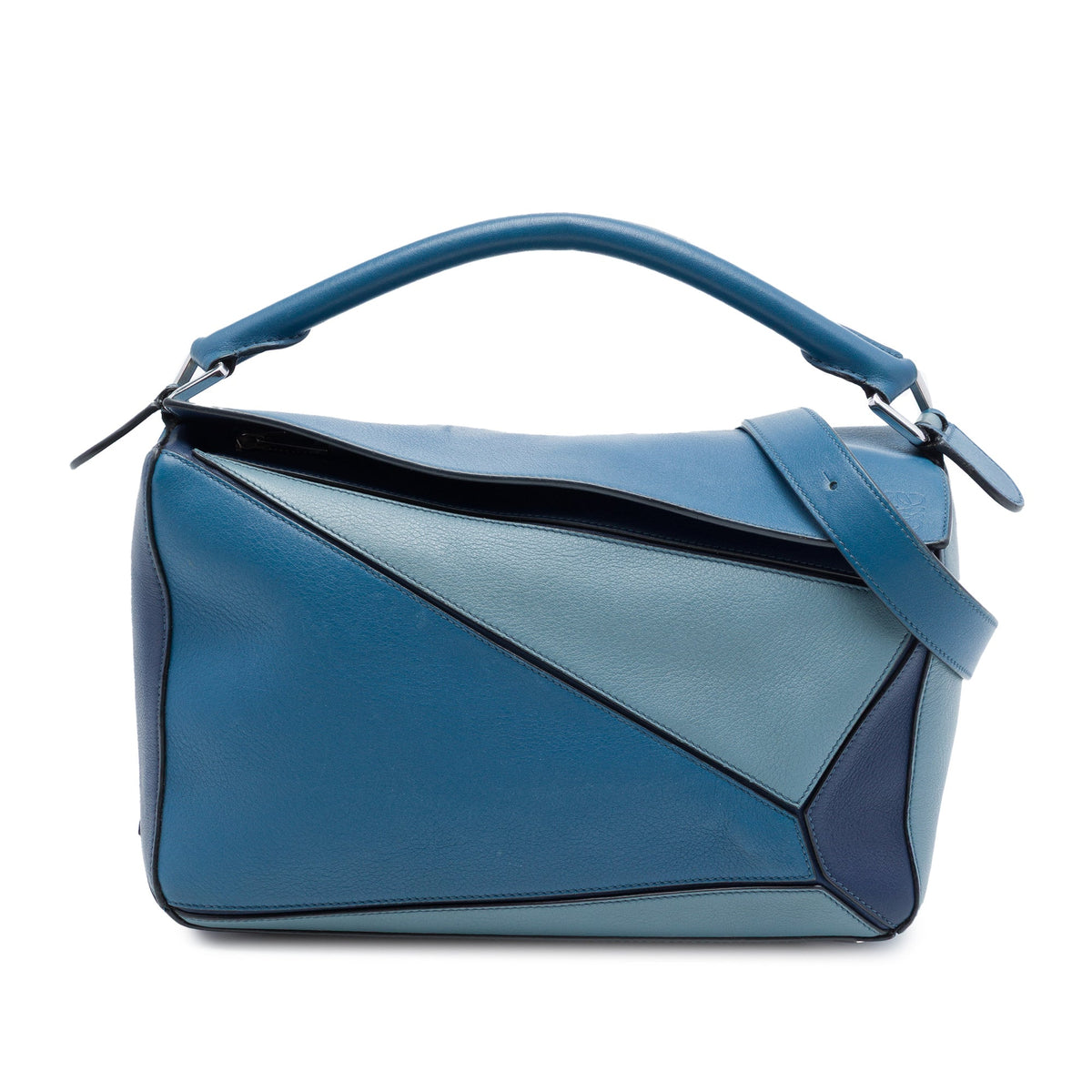 LOEWE Medium Tricolor Calfskin Puzzle Satchel