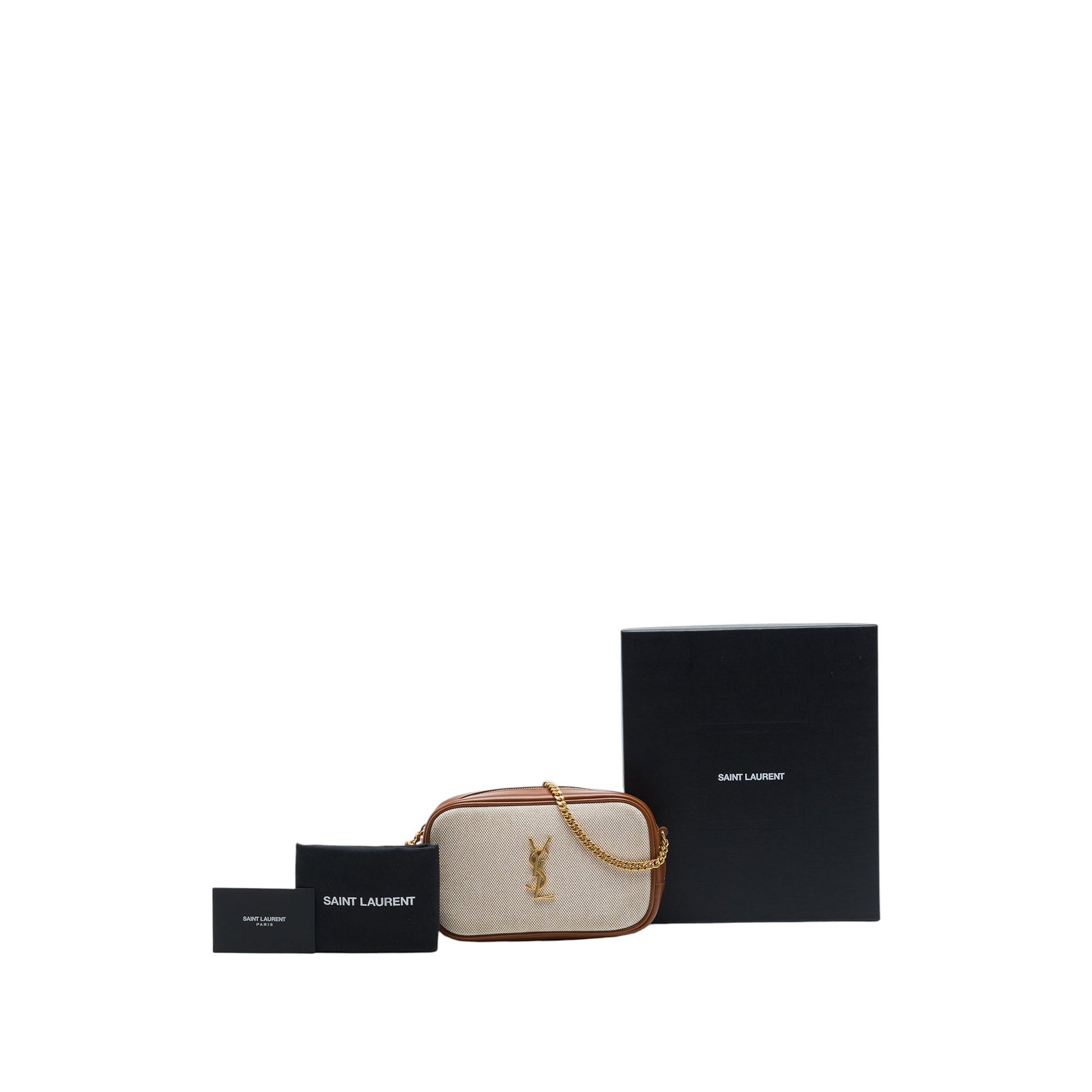 Saint Laurent Mini Canvas Monogram Lou Camera Bag
