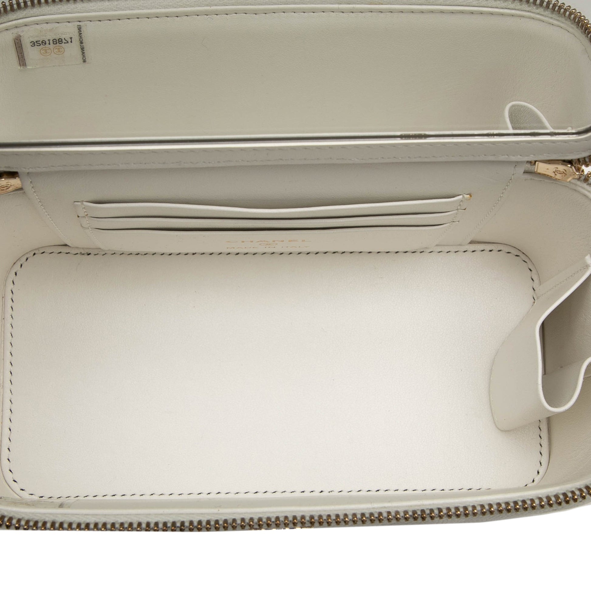 Chanel Small Quilted Caviar Vanity Case With Chain