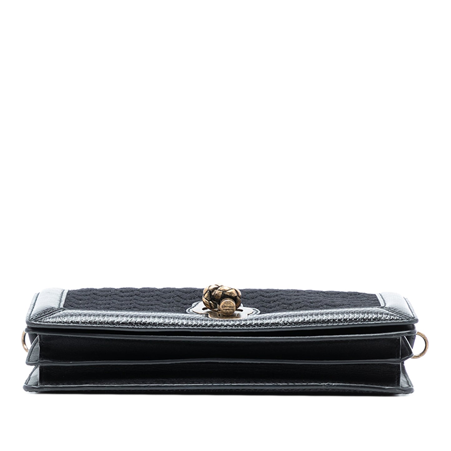 Bottega Veneta Karung Trimmed Knit Intrecciato Knot Clutch On Chain