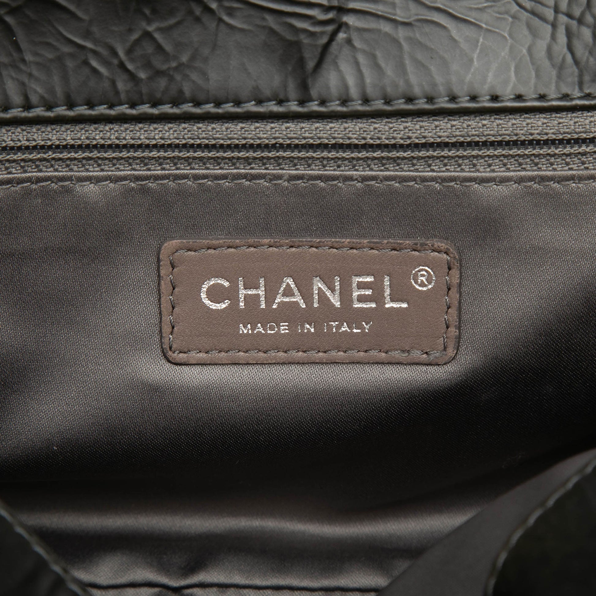 CC Glazed Quilted Calfskin Single Flap