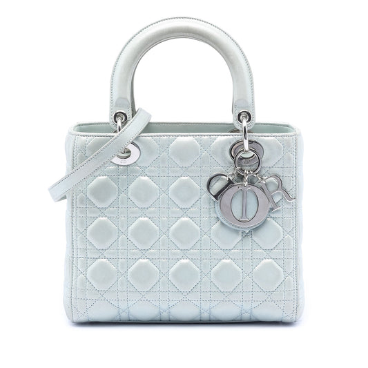 Dior Medium Iridescent Lambskin Cannage Lady Dior
