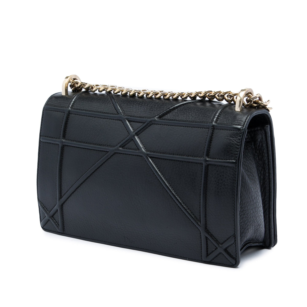 Dior Medium Grained Calfskin Diorama Flap — Black
