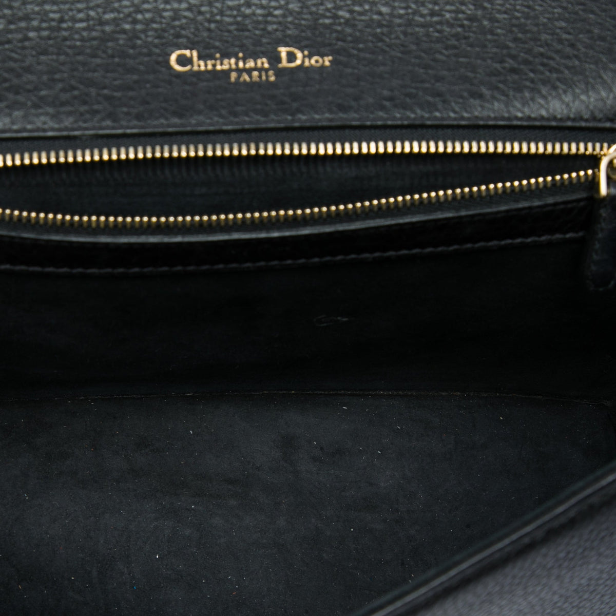 Dior Medium Grained Calfskin Diorama Flap — Black