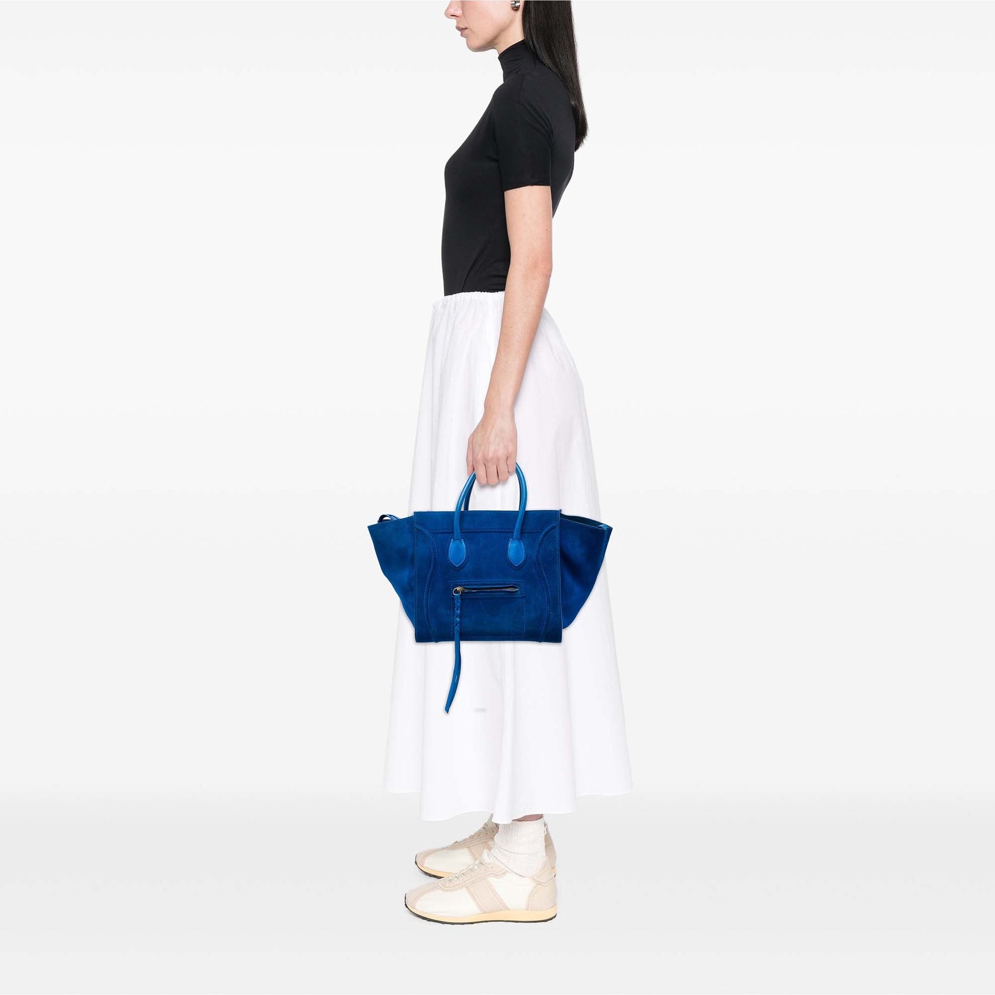 Celine Medium Suede Phantom Luggage Tote