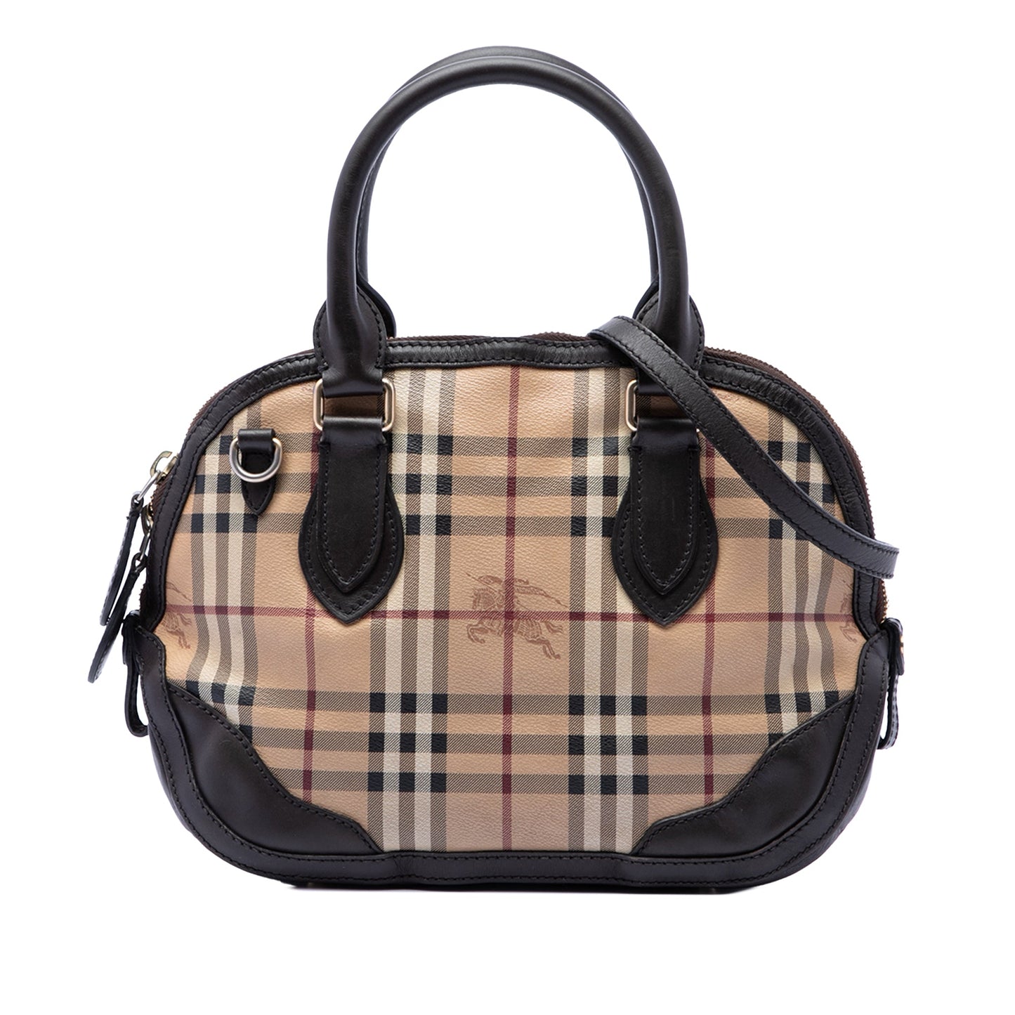 Burberry Small Haymarket Check Coated Canvas Orchard Bowling Bag
