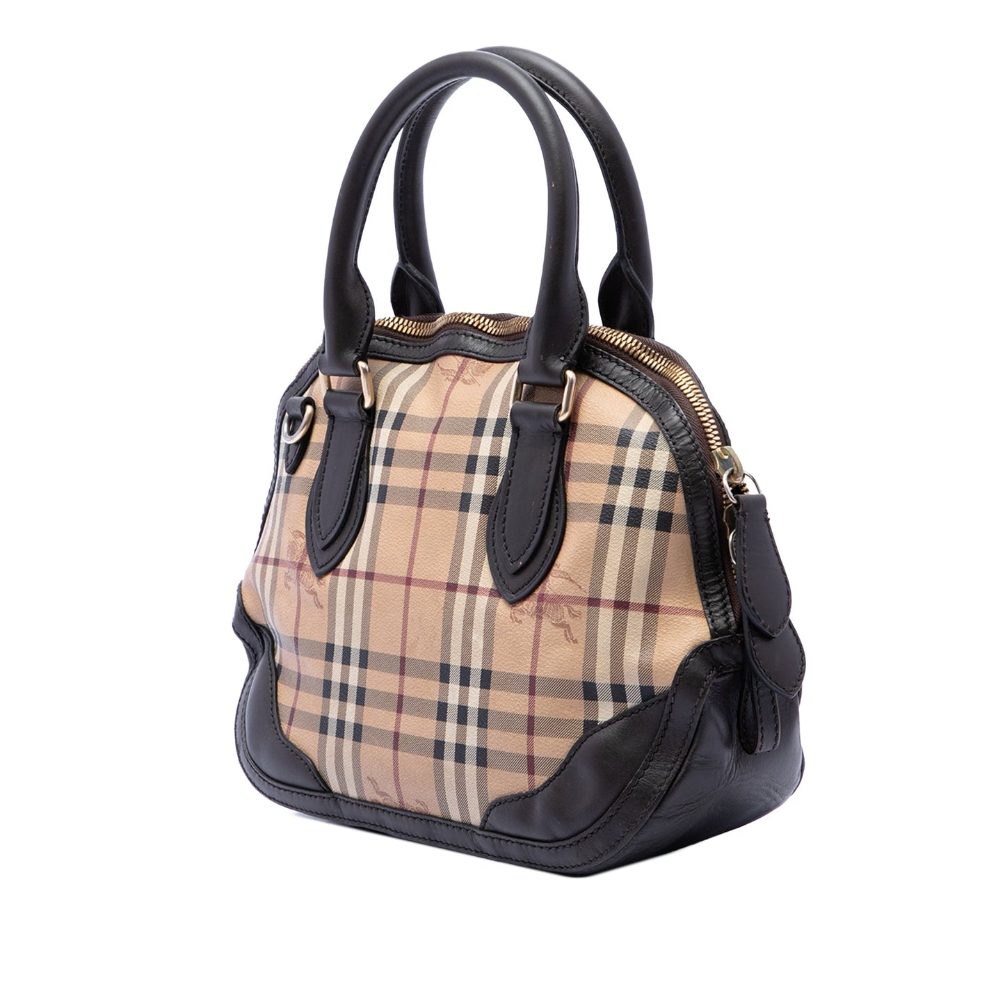 Burberry Small Haymarket Check Coated Canvas Orchard Bowling Bag