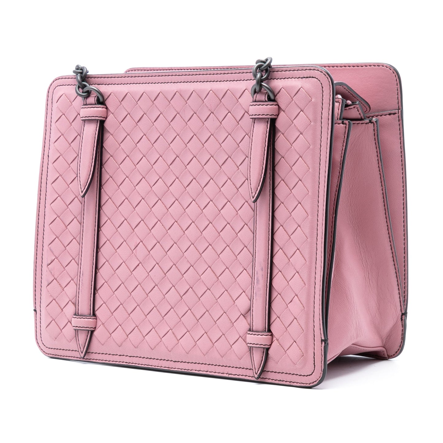 Bottega Veneta Nappa Intrecciato Chain Shoulder Bag