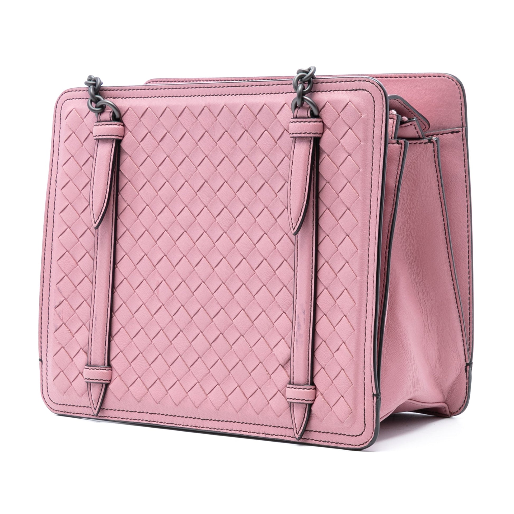 Bottega Veneta Nappa Intrecciato Chain Shoulder Bag