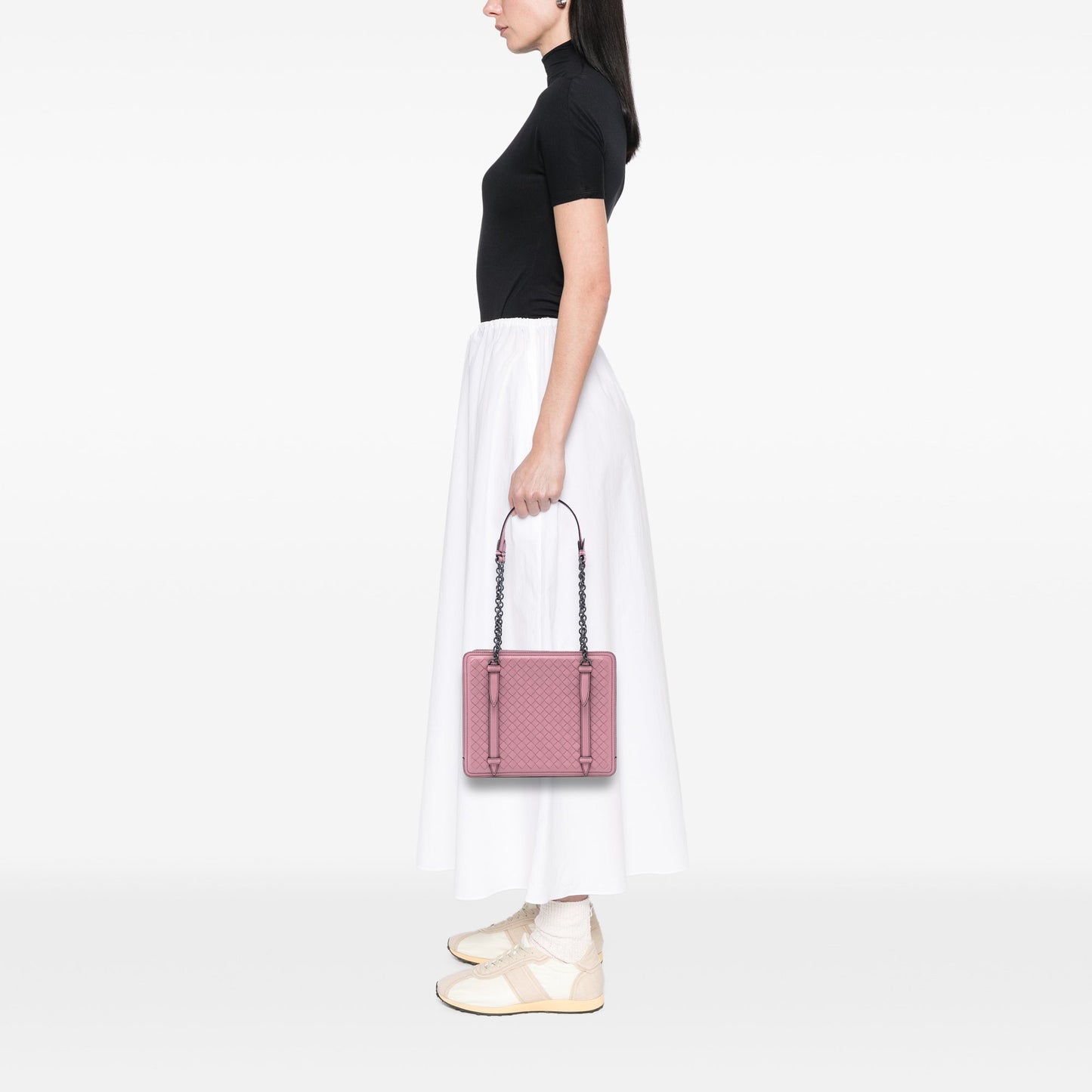 Bottega Veneta Nappa Intrecciato Chain Shoulder Bag