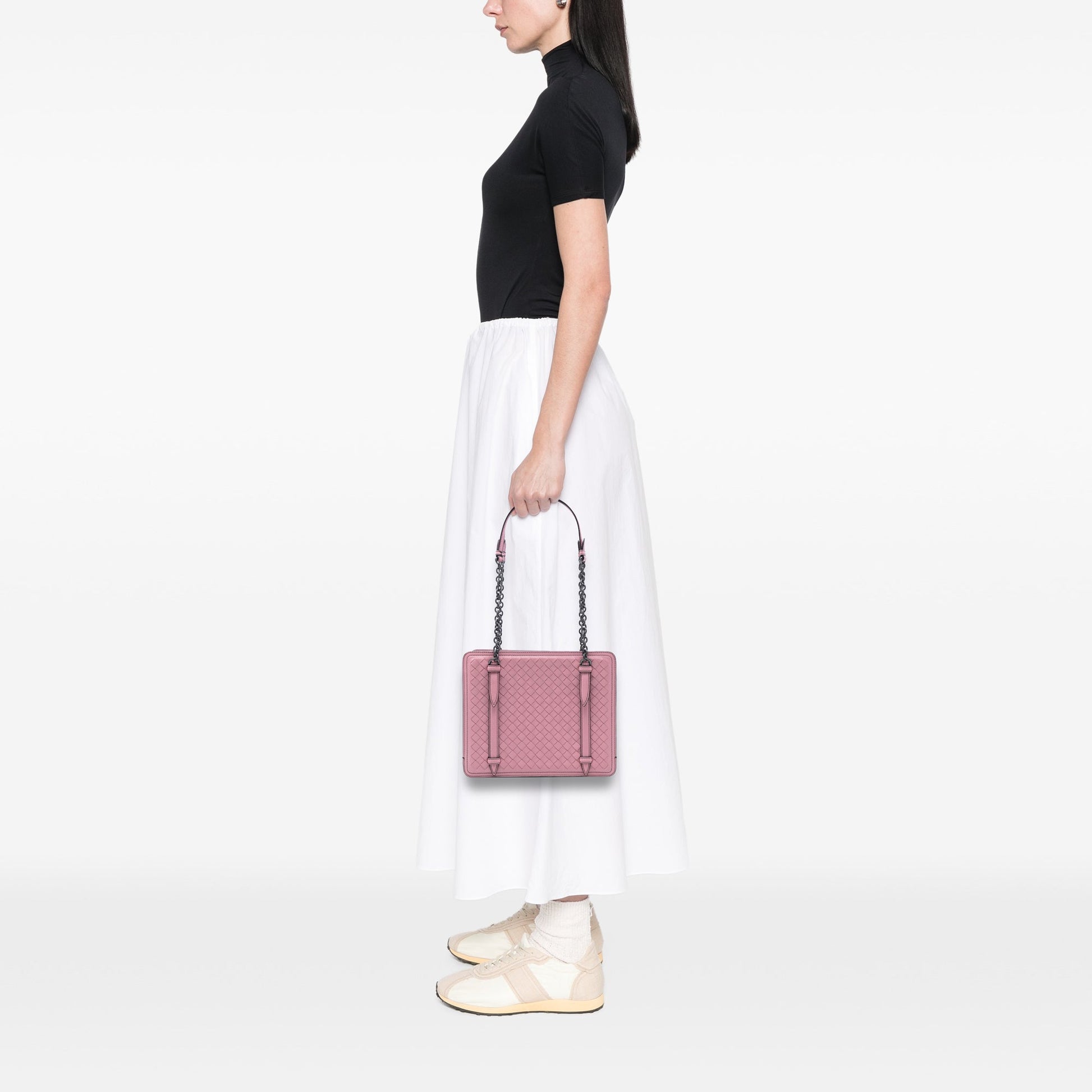 Bottega Veneta Nappa Intrecciato Chain Shoulder Bag