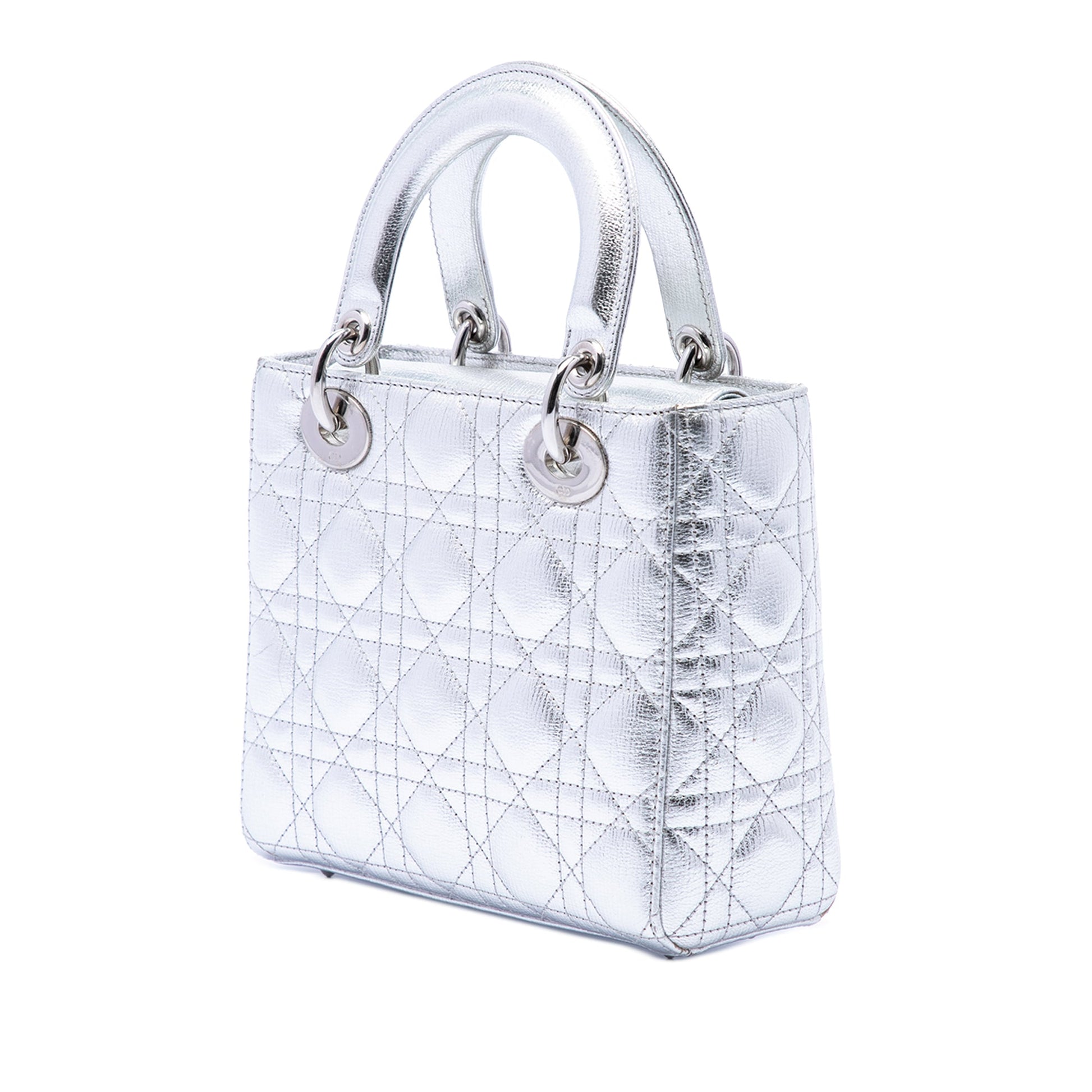 Dior Small Metallic Grained Calfskin Cannage My ABCDior Lady Dior