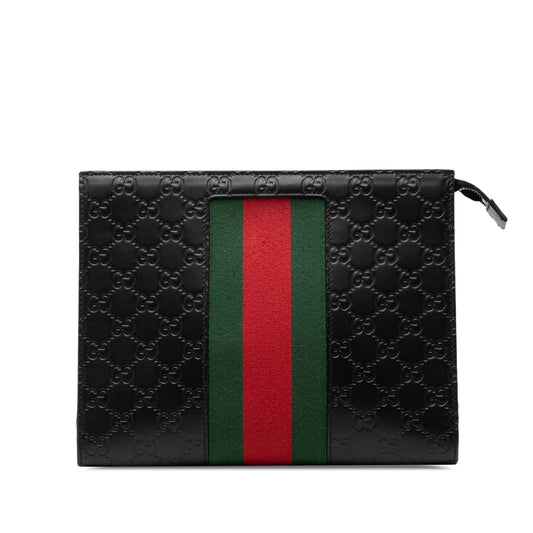 Gucci Guccissima Web Clutch