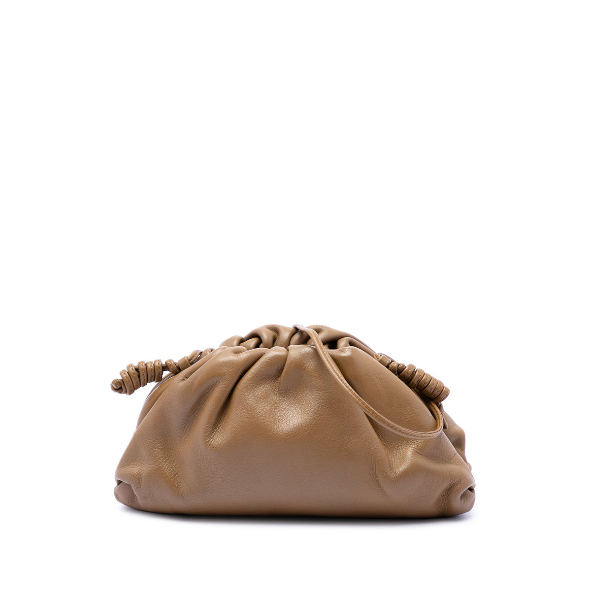 Bottega Veneta Lambskin The Mini Pouch Crossbody — Brown