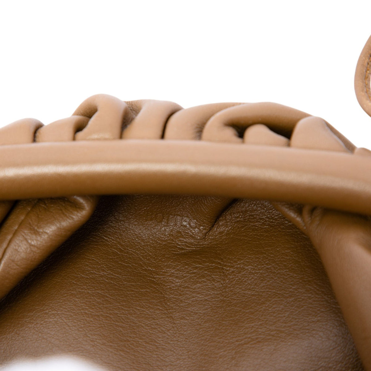 Bottega Veneta Lambskin The Mini Pouch Crossbody — Brown