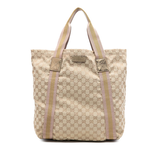Gucci GG Canvas Web Tote