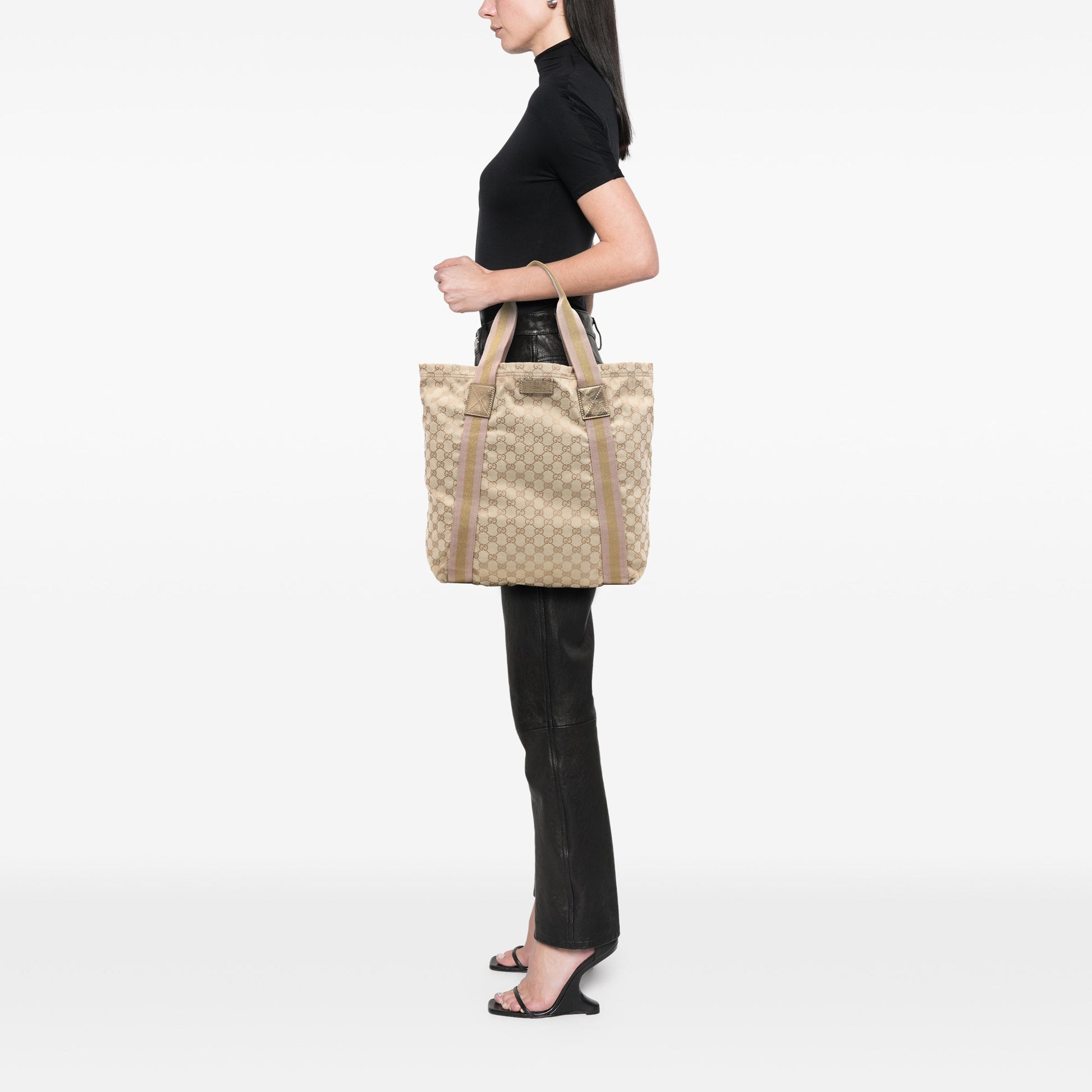 Gucci GG Canvas Web Tote