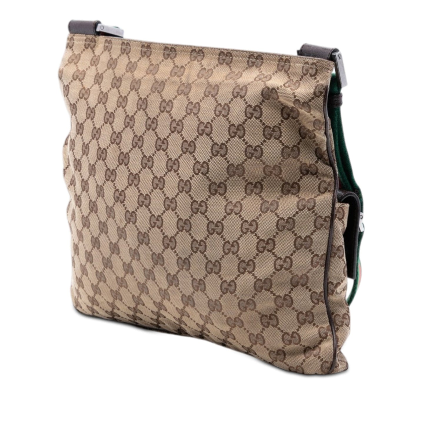 Gucci GG Canvas Web Double Pocket Crossbody